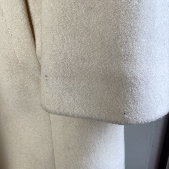 Forecaster Ivory/ White Women's Coat Lambswool blend fox fur trim on hood - Picture 6 of 9